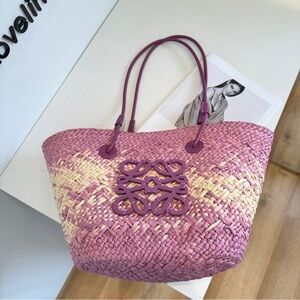 LOEWE 50x25x28cm straw bag
